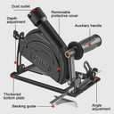 Angle Grinder Holder 45 Degree Adjustable Angle Grinder Stand Cutting Tool Accessory for 100-125 Type Angle Grinder(1 Base Bracket 1 Ruler)