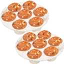 GOKCEN's Silicone Egg Bite Molds [2 Pack] Instant Pot Accessories - Total 14 Cups Muffin Pan for Baking - Food Freezer Tray - Reusable Storage Container (Round - Confetti)
