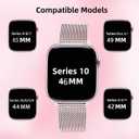 2 Pack for Apple Watch Bands for Women,Metal Strap for Apple Watch Series 11,10,Mesh Stainless Steel Replacement for iWatch 10,9,8,7,6,5,4,SE,SE 2nd,3,Ultra