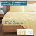 Casa Platino Twin Size Bed Set Pre-Washed, Ultra Soft & Breathable Sheets Twin, 3 Piece Set, Brushed Microfiber Bedding, Deep Pocket, Fits up to 15 inch Mattress Twin, Vanilla