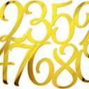 Large Acrylic Cake Numbers Topper, 3.5 inch 0-9 Numbers Happy Birthday Cake Topper Gold Acrylic Wedding Party Cupcake Toppers for Birthday Party Wedding Anniversary Decorations