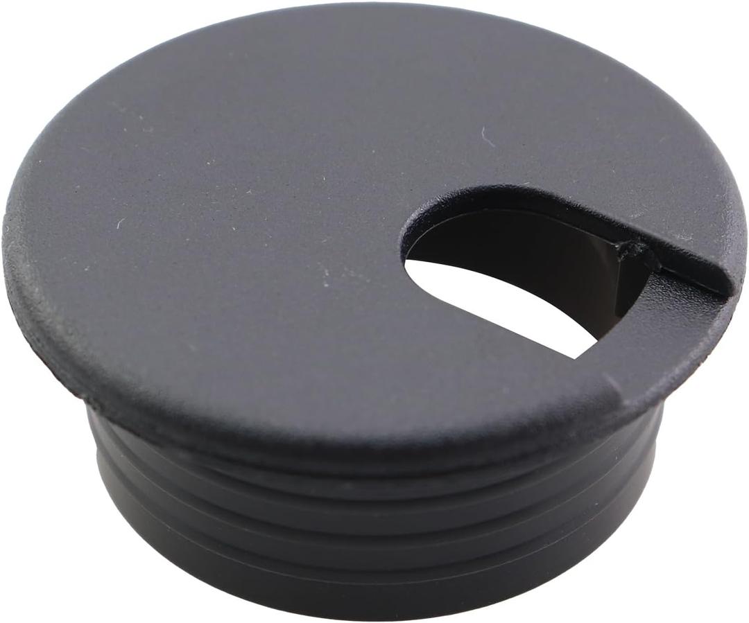 3PCS 38mm Benchtop Wire and Cable Sleeve Hole Covers Desktop Cable Box Black Plastic Cover Desk Wire Grommet Cable Hole Cover for Office Computer Desktop Cable Organiser.