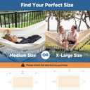 SUNCREAT Hammocks Outdoor Camping Double Hammock with Tassel, 2 Person Hammock for Camping, Beige