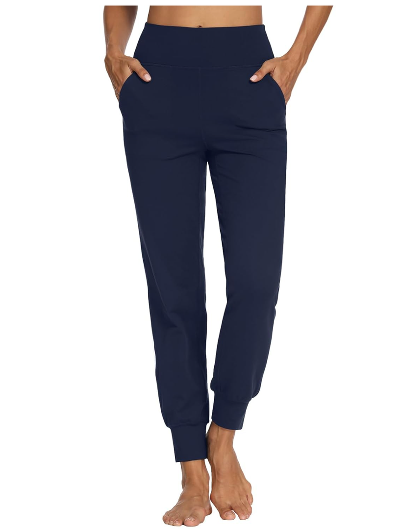 Buttery Soft Women's Yoga Joggers Pants/Capris 4 Pockets High Waist Lightweight Sweatpants Running Lounge Pants, Size XS