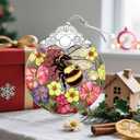 Christmas Ornament, Christmas Decoration, Stained Glass Ornament, Heirloom Keepsakes, Holiday Ornaments, Holiday Presents, Unique Xmas Gifts, Gift Exchange Ornaments, Gift Idea - Bee