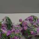 Artificial Flowers for Outdoors, Fake Hanging Flowers for Decoration, UV Resistant Artificial Outdoor Plants, 2 Pcs Artificial Petunias for Outdoors Garden Patio Porch Yard Decoration, Purple