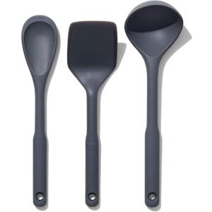 OXO Good Grips 3-Piece Silicone Utensil Set, Gray, One size
