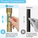 2pack Tension Curtain Rod 41-126 In(4-10Ft),Long Shower Curtain Rods No Drilling Outdoor Tension Rods For Patio Gold Shower Rod For Window Or Bathroom，Rod Diameter 1.26in-One-Bond Stretching