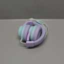 Kids Headphones, Wired Headphones for Kids Over Ear with Microphone, 85/94dB Volume Limiter Headphone for Girls Boys, Foldable Headphone for Learning & Entertainment,Gradient Purple