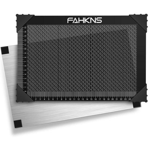 FAHKNS Honeycomb Working Table, 11.81"x7.87"x0.87" Honeycomb Laser Bed for Most Laser Engravers, for Fast Heat Dissipation and Table-Protecting with Aluminum Plate