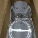 2 Pack 1 Gallon Clear Glass Jars with Airtight Screw Lid Wide Mouth Mason Jars Empty Food Containers with Airtight Screw Lid for Sauerkraut and Cookies (Glass Lid)
