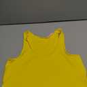 Yellow Sleeveless Cotton Lycra Square Neck Crop Top for Women (Yellow, XL)