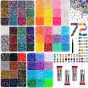 45000pcs Bedazzling Kit with 6 Box - 72 Colors Resin Jelly Rhinestones, 410ml B7000 Jewelry Glue Multicolor 3mm Flatback Sparkling Gems for Nail Art, Crafts, Clothing, Diamond Painting