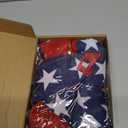 Cindeer 2 Pieces Patriotic Wreath Bow Independence Day Red White and Blue Star Burlap Topper Bows Large Independence Day Decorative Topper Bow Star Burlap Large Bows for 4th of July Party