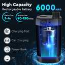 Fotgear Portable Camping Shower - 6000mAh Rechargeable Outdoor Shower with LED Display - IPX7 Waterproof Camping Shower Kit for Hiking, Travel, Car Washing, RV, Pet Bath