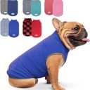 cyeollo 2 Pack Fleece Dog Sweater Pullover Dog Sweatshirt Reflective Lightweight Sweaters Pet Clothes for Small Dogs Boy Girl Pet Apparel, Blue & Mist Blue M