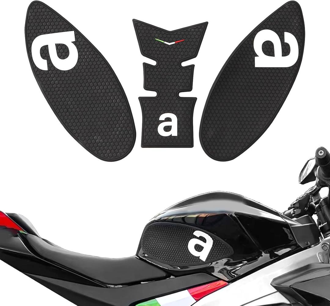 for RS 660 Tuono 660 Motorcycle Side Tank Pads Tank Pads Protectors Decals Traction Pads Compatible with RS 660 Tuono 660 2020-2025 (White)