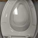 Elongated Toilet Seat with Built in Potty Training Seat, Potty Training Toilet Seat for Toddlers, Magnetic Kids Seat and Cover, Slow Close and Never Loosen, Fits both Adult and Child, White, 19"