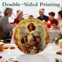 2 x Archangel Michael Ornament | Christmas Ornaments, Christmas Tree Decorations, Holiday Hanging Decor, Warrior Angel Decor | Religious Gifts, Christian Gifts | Faithful Gift, Spiritual Guardian Gift