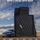 3W Floor Mats & Cargo Liner Custom Fit for 2019-2025 2026 G20 BMW 3 Series 330i Sedan, TPE All Weather Floor Liner for BMW 3 Series G20 1st and 2nd Row Full Set Car Mats (NOT for 330e/GT)