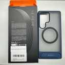 TORRAS Strong Magnetic & Seamless Stand for Samsung Galaxy S25 Ultra Case, Fit for MagSafe, Mil-Grade Drop Protection, Kickstand for Samsung Galaxy S25 Ultra Case, Translucent Back/Blue Edge