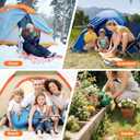 15 Pack Plastic Spiral Tent Stakes - 10 Inch Heavy Duty Screw-in Sand Anchors Pegs - Windproof Plastic Ground Anchor Stakes for Secure Tents, Inflatables, Canopies, Tarps, Garden Structures