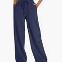 Trendy Queen Womens Wide Leg Fleece Lined Sweatpants Winter Baggy Lounge Travel Pants Fashion Outfits 2025 Joggers Clothes, S