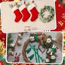 Yinder 50 Pcs Christmas Elk Garland Ties for Banister Adjustable Banister Garland Ties Green Holiday Cable Straps 12" Nylon Stocking Holders for Christmas Tree Wreath Stairways Railings Decoration