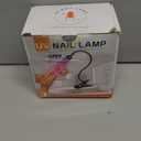 AORAEM Nail Lamp LED Nail Manicure Dryer Curing Light with Black Gooseneck and Clamp for Gel Nails