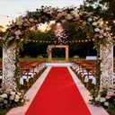SALLOUS 450 GSM Extra Thick Red Carpet Runner 3 x 30 ft, Heavy-Duty Reusable Rug Runner for Party, Non-Slip Red Carpet with Rubber Backing, Aisle Runway Rug for Weddings, Events Decorations