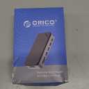 ORICO 12-in-1 USB C Hub with M.2 SSD Enclosure 10Gbps, Tool-Free USB C Docking Station with Built-in Fan, HDMI, DP, Gigabit Ethernet, 100W PD, SD/TF, Audio/Mic, USB A & Type C for Laptop Mac-M2P11