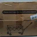 Collapsible Wagon Cart, 480lbs Heavy Duty Beach Wagon with All-Terrain Universal Wheels & Adjustable Handle, Portable Utility Wagons Carts for Camping, Garden, Grocery, Fishing & Sports