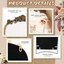 Wonderjune 24.8 x 13 Inch Gold Vintage Jewelry Display Stand Large Resin Photo Frame Earring Holder Organizer Velvet Necklace Display Pin Board with 80 Pins for Vendors Jewelry Collectibles(Arched)