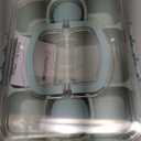 Large Snackle Box Container with 2 Sauce Cups, 8-Compartment Divided Serving Tray with Lid & Handle, Portable Snack Tray for Travel Picnic, Leak-Proof, Dishwasher Safe, BPA-Free