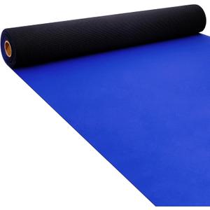 Boao 10 x 2.3 ft Neoprene Carpet Runner Reusable Plastic Floor Runner Non Slip Rubber Backed Rugs for Hallway Aisle Carpet Roll for Wedding Party Decor Prom Business Outdoor(Blue)