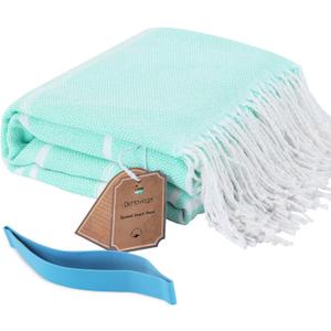 Turkish Beach Pool Towel with Elastic Band Oversized Sand Free Quick Dry Sandproof Cute Compact Lightweighter Thin Extra Large Xl Big Adult Clearance Resistant Travel Essentials Accessories Must Haves