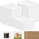 48 PCS Sublimation Coasters Blanks Ceramic Tiles Bulk 4x4 White Unglazed Glazed Ceramic Tiles for Crafts with 48 Cork Sticker Back, Square Coasters Sublimation for Heat Transfer DIY Painting