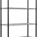 REGILLER 4-Wire Shelving Metal Storage Rack Adjustable Shelves,Standing Storage Shelf Units for Laundry Bathroom Kitchen Pantry Closet(Black,14.1" D x 30" W x 54" H), 4tier 14.1"D x 30"W x 54"H