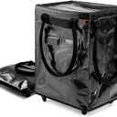 CleverMade Hauler Rolling Tote Bag, 90L Collapsible Portable Shopping Cart with Wheels for Groceries, Laundry, Organization  Heavy Duty Utility Tote with 75 lb Capacity, Basket with Wheels, Black