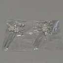 5 Pieces Pearl Bride Hair Pins Rhinestone Bridal Hair Piece for Women Crystal Pearl Hair Accessories for Bride Bridesmaids Flower Girls(Silver)