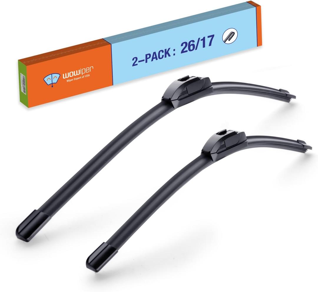 Wiper Blades 26" + 17" Automotive Replacement Windshield Wiper Blades for My Car Premium All-Seasons OE Quality Wipers for Front Windshield(Set of 2)