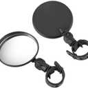 2Pcs Black Adjustable Rear View Mirror for Bikes, Universal Rearview Mirror for Handlebars, Wide Angle Acrylic Convex Safety Mirrors for Adult Bikes/Kids/Road/Mountain Bike