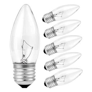 60W Incandescent Torpedo Tip Chandelier - 60W Equivalent Medium E26 Candelabra, TipIncandescent Clear Dimmable Light Bulbs and Medium E26 Base-ge Light Bulbs 60 watt(6PACK)