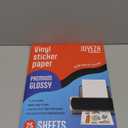JOYEZA Premium Printable Vinyl Sticker Paper for Inkjet Printer - 25 Sheets Glossy White Waterproof, Dries Quickly Vivid Colors, Holds Ink Well - Inkjet & Laser Printer