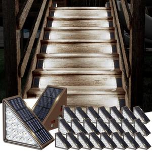 JOFIOS Solar Step Lights for Outside, 24-Pack Waterproof IP67 Deck Lights for Staircase, Patio, Front Step (Cool White)