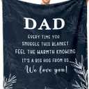 Dad Gifts, Gifts for Dads Birthday Fathers Day Christmas, Dad Blanket Gift from Daughter Son 60"X80"