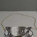 CLARA Women Fashion Snakeskin Pattern Clutch Handbag Envelope Bag Chain Shoulder Bag Evening Party Bag