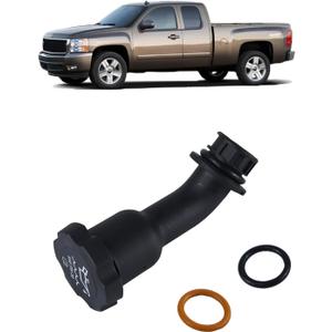 Engine Oil Filler Tube w/Gasket and Oil Filler Cap Compatible with Cadillac Escalade 2007-2008, Chevy Silverado, Suburban, Tahoe, GMC Yukon, Sierra 2005-2008, Replace# 917-420, FC208