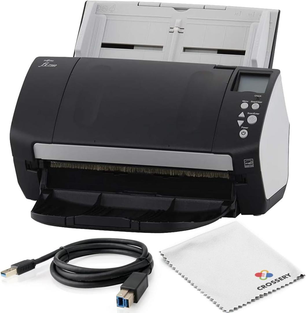 Fujitsu FI-7160 Scanner Bundle for Office, Fast Photo Scanner, Document & Receipt Scanner, Photo Scanners for Old Pictures to Digital Fast, Computer Scanners, Desktop Scanner