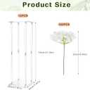 Geetery Tall Acrylic Wedding Flower Stand Centerpieces Clear Elegant Vase Column Stand with Artificial Hydrangea Flowers for Wedding Party Table Home Decorations(12 Pcs,28 Inch)